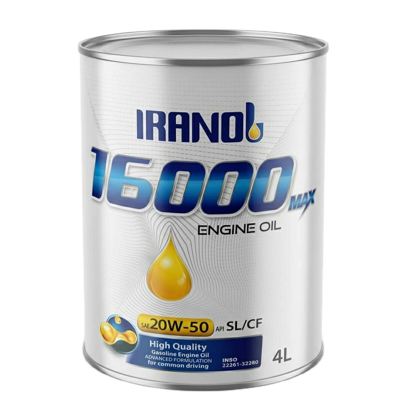 روغن موتور  ایرانول مدل ۱۶۰۰۰حجم 4 لیتر SL/CF 20W-50